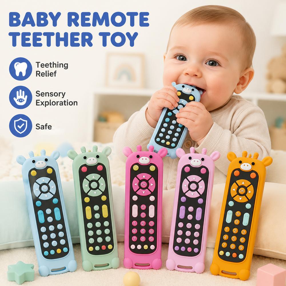 Baby Food For 6 Months - Baby Teether Silicone TV Remote Control