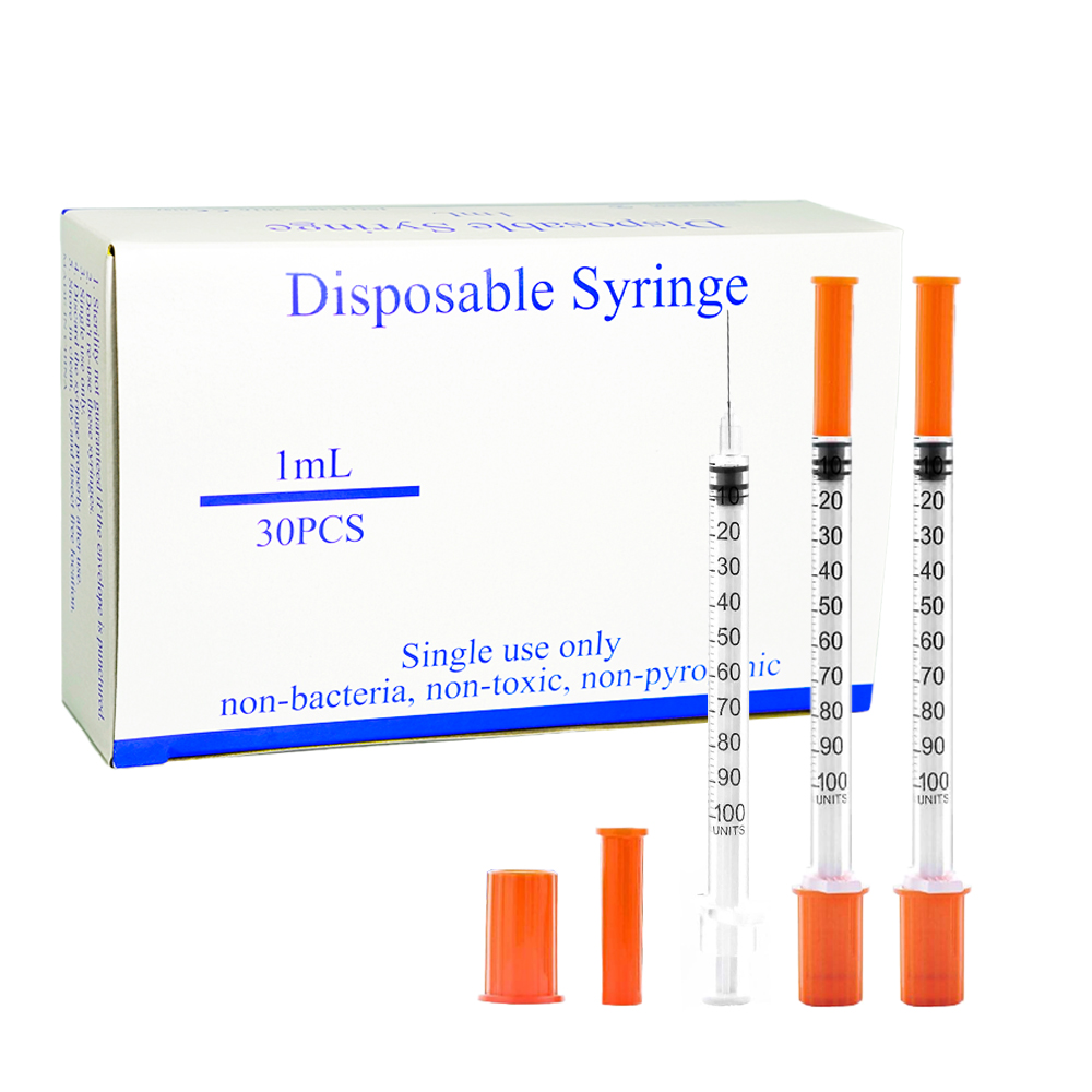 Baby Food Allergy Rash - 30pcs/Pack, 1ml Sterile Insulin Syringe with