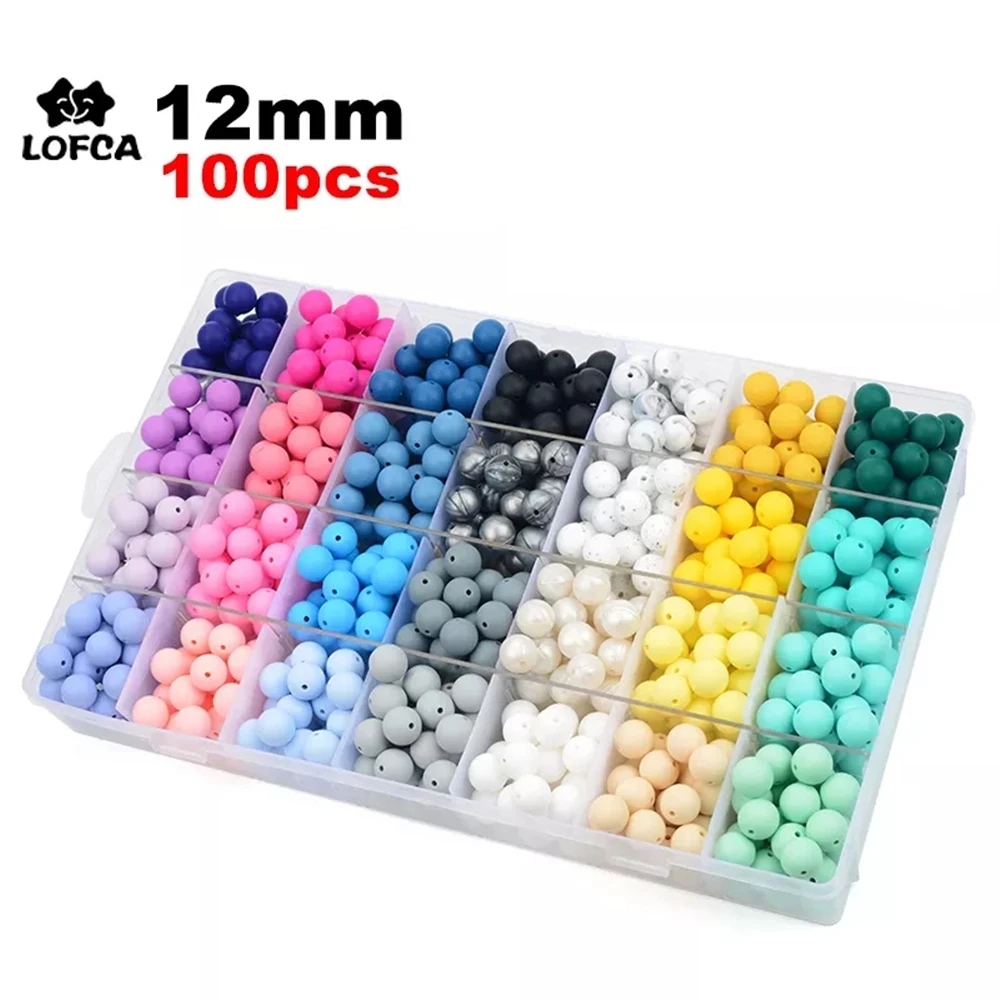 Baby Food Grinder - LOFCA 12mm 100pcs Silicone Beads Round