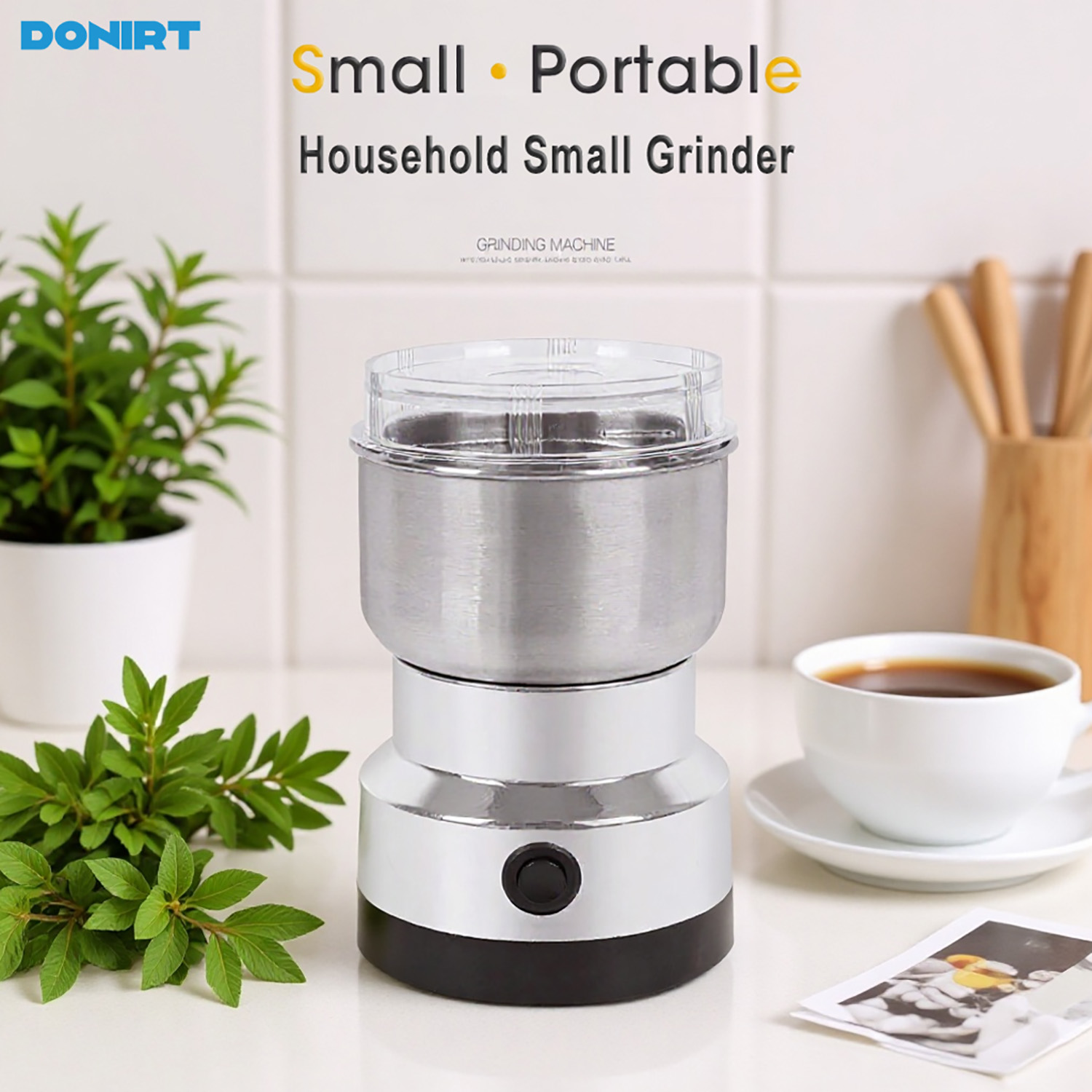 Baby Food Masher - Mini Electric Grinder 4 Blades Household
