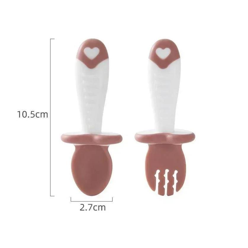 Baby Spoon Fork Silicone Child - đánh giá và giá Baby Food Utensil
