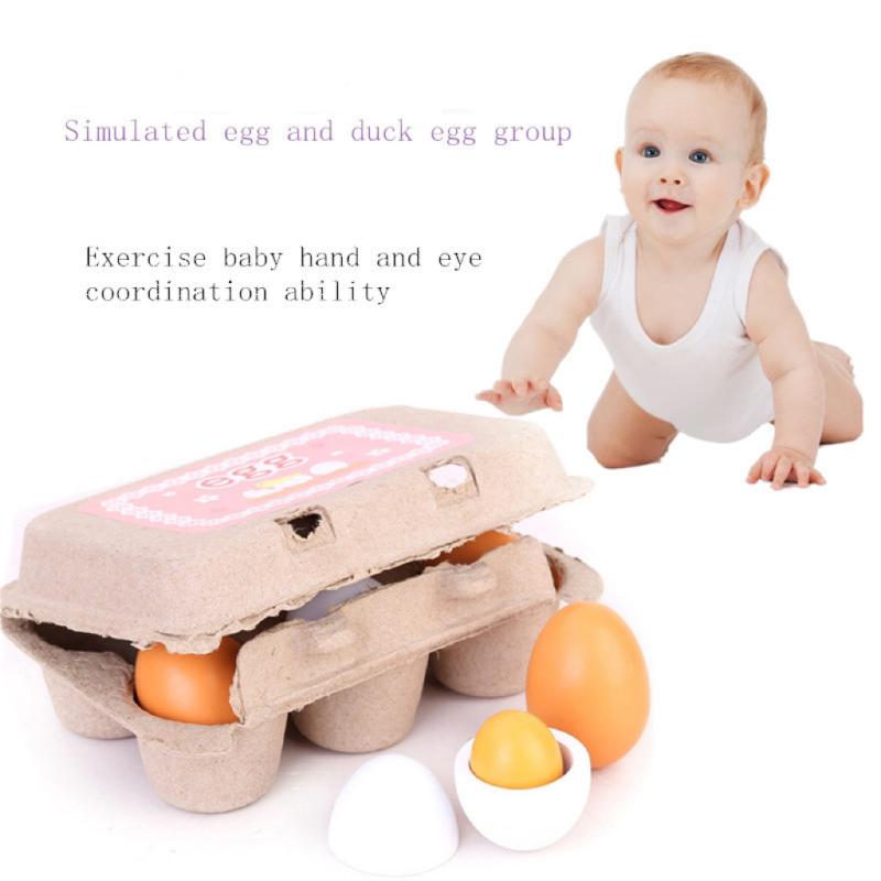 6Pcs Kitchen Wooden Artificial - đánh giá và giá Baby Food Egg