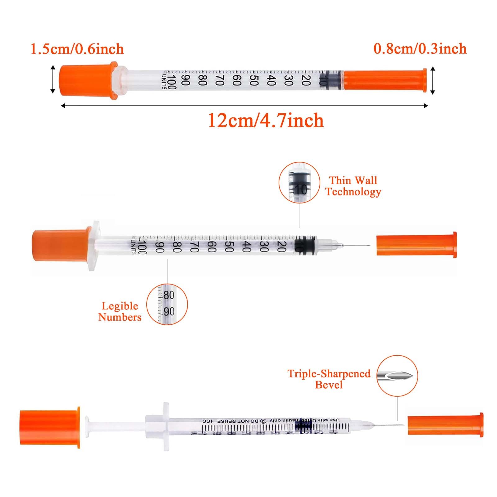 100pcs 1ml/cc 30G 8mm 31G 6mm  - đánh giá và giá Baby Food Allergy Rash