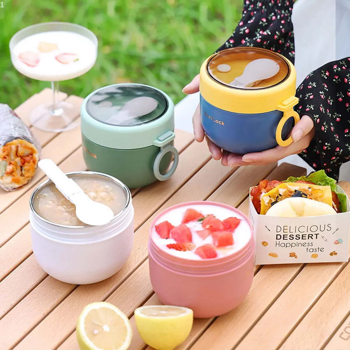600ml/800ml  Breakfast Cups wi - đánh giá và giá Baby Food Thermos