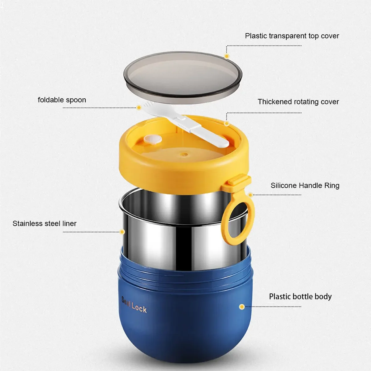 600ml/800ml  Breakfast Cups wi - đánh giá và giá Baby Food Thermos