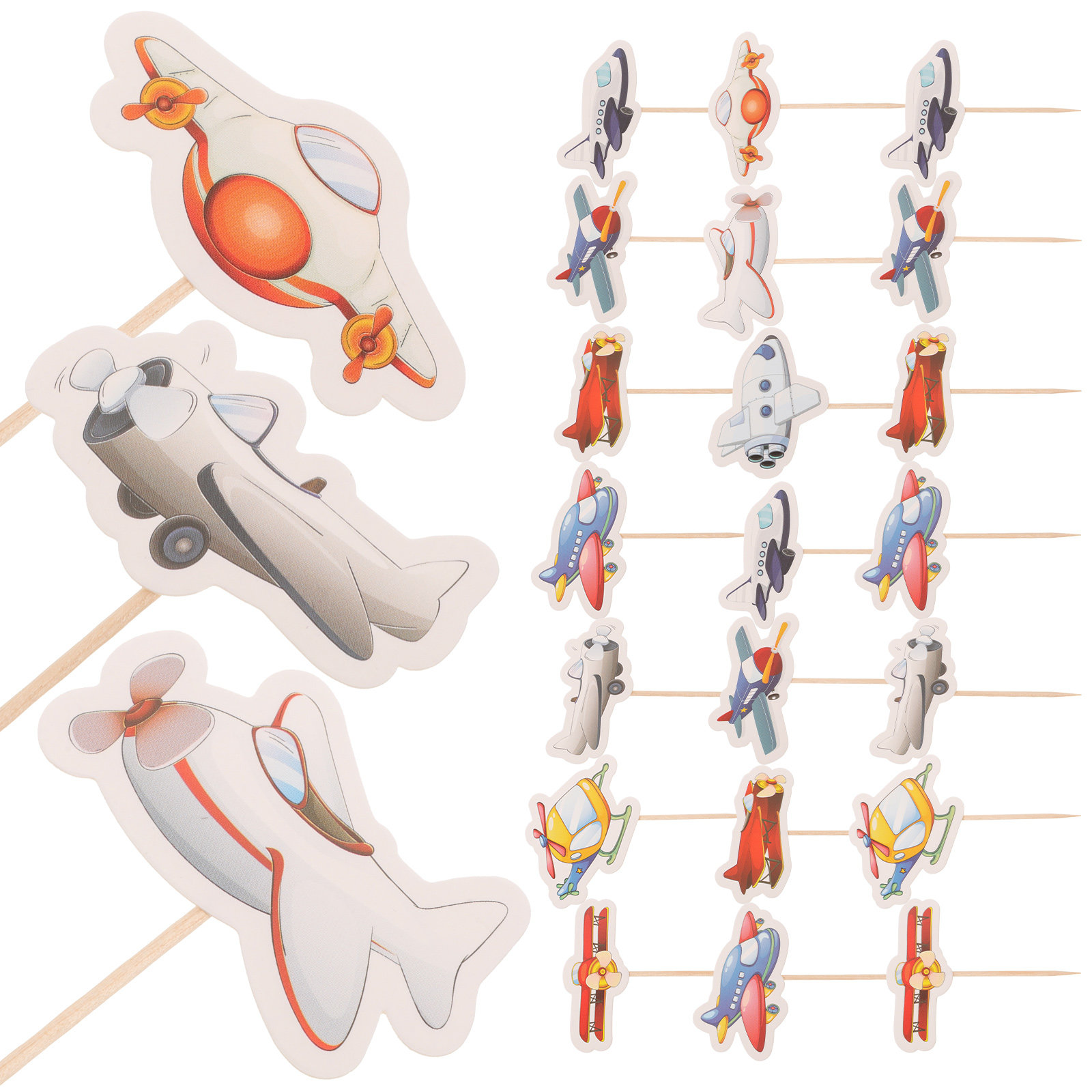 30Pcs Aircraft Cake Toppers Pi - đánh giá và giá Baby Food Dessert