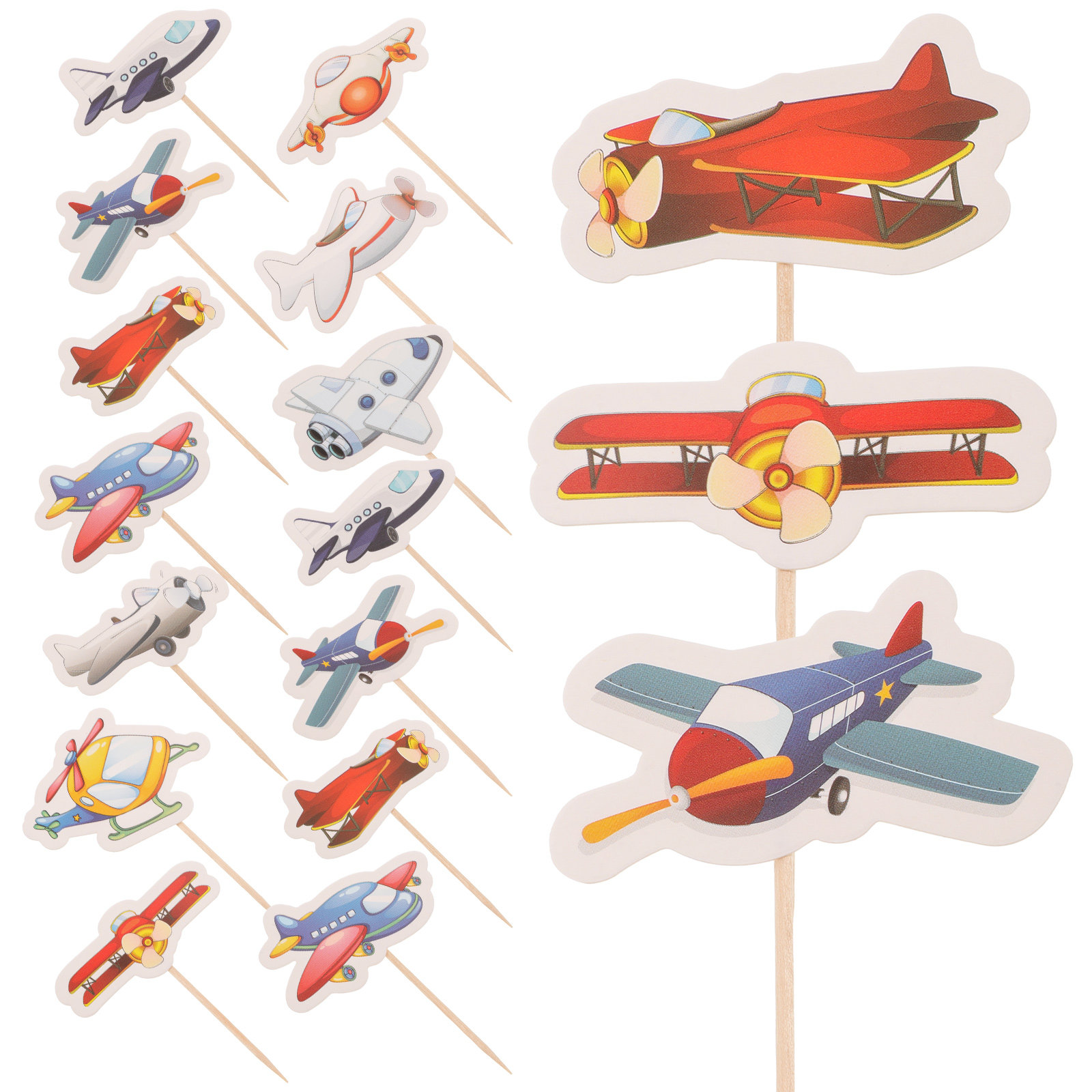 30Pcs Aircraft Cake Toppers Pi - đánh giá và giá Baby Food Dessert