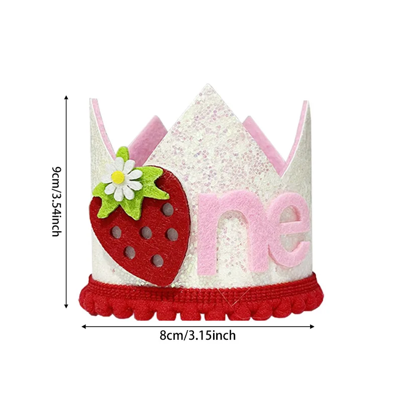 Pink Strawberry Crown Birthday - đánh giá và giá Baby Food Year Old