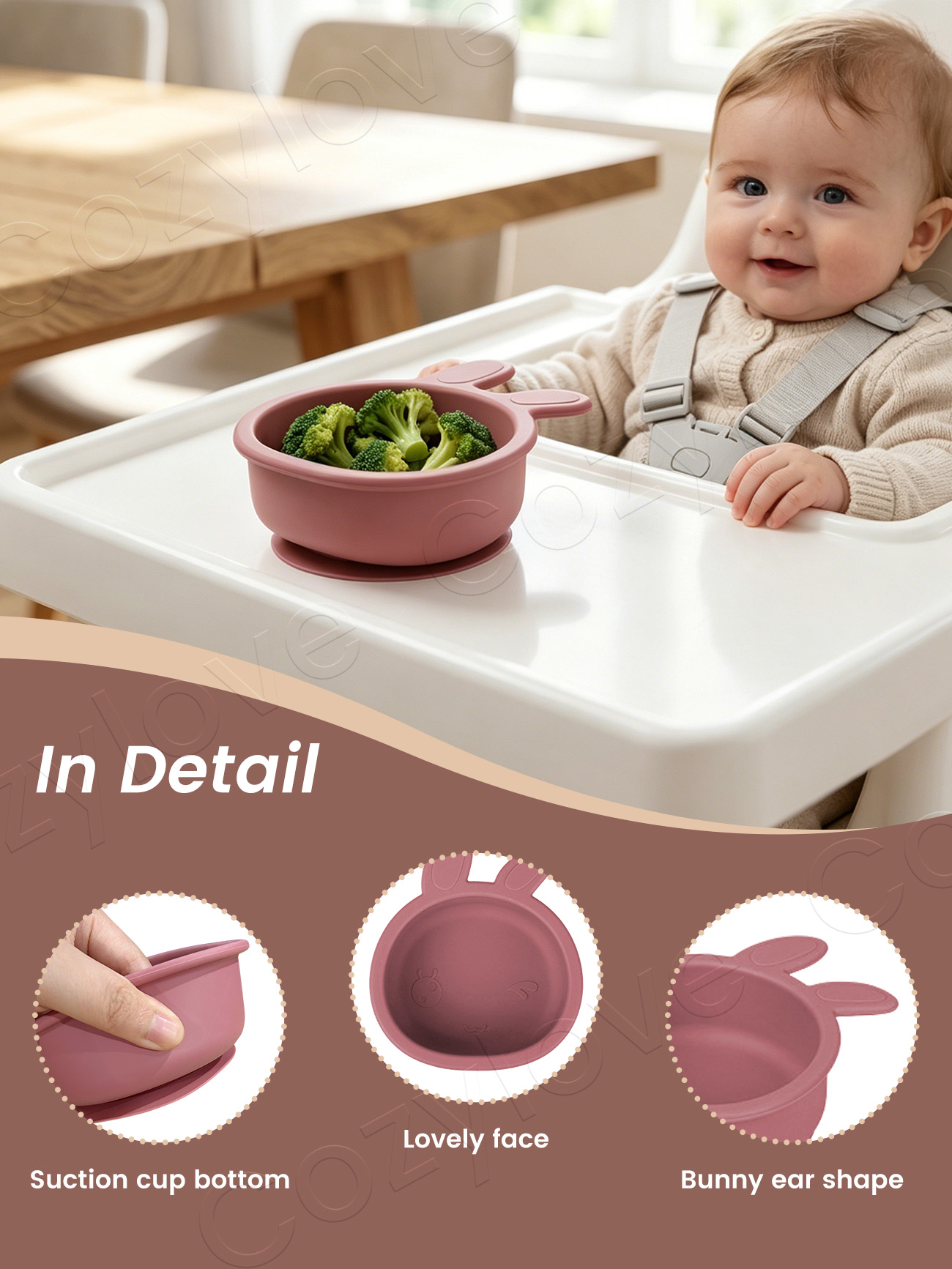 Cute Bunny Ear Silicone Baby S - đánh giá và giá Baby Food For 6 Months