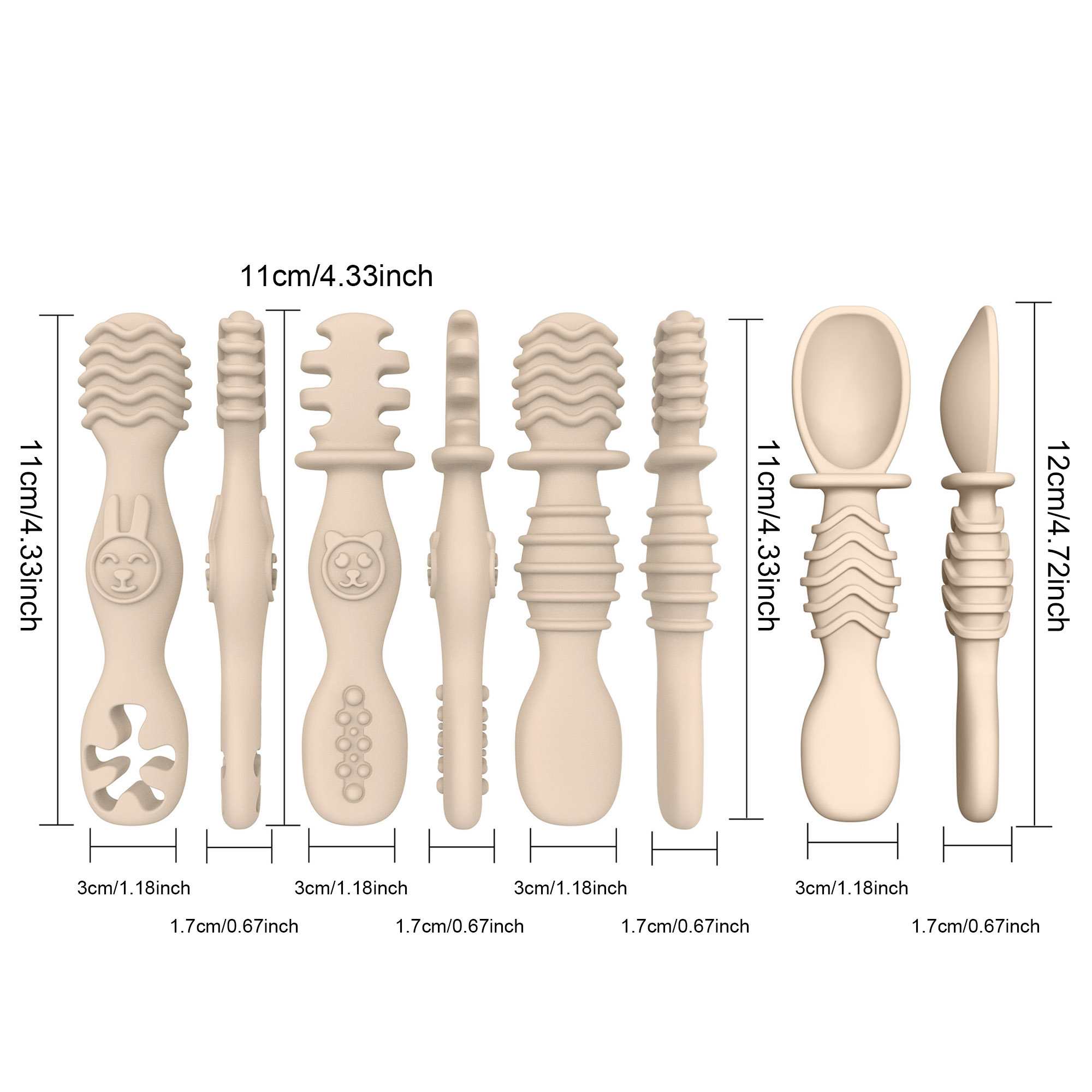 4pcs Silicone baby Food Spoon, - đánh giá và giá Baby Food For 6 Months