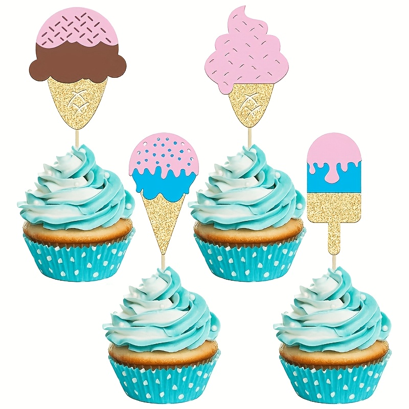 12Pc Glitter Ice Cream Cupcake - đánh giá và giá Baby Food Dessert