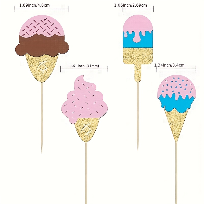 12Pc Glitter Ice Cream Cupcake - đánh giá và giá Baby Food Dessert