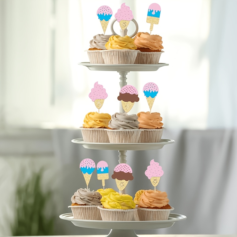 12Pc Glitter Ice Cream Cupcake - đánh giá và giá Baby Food Dessert
